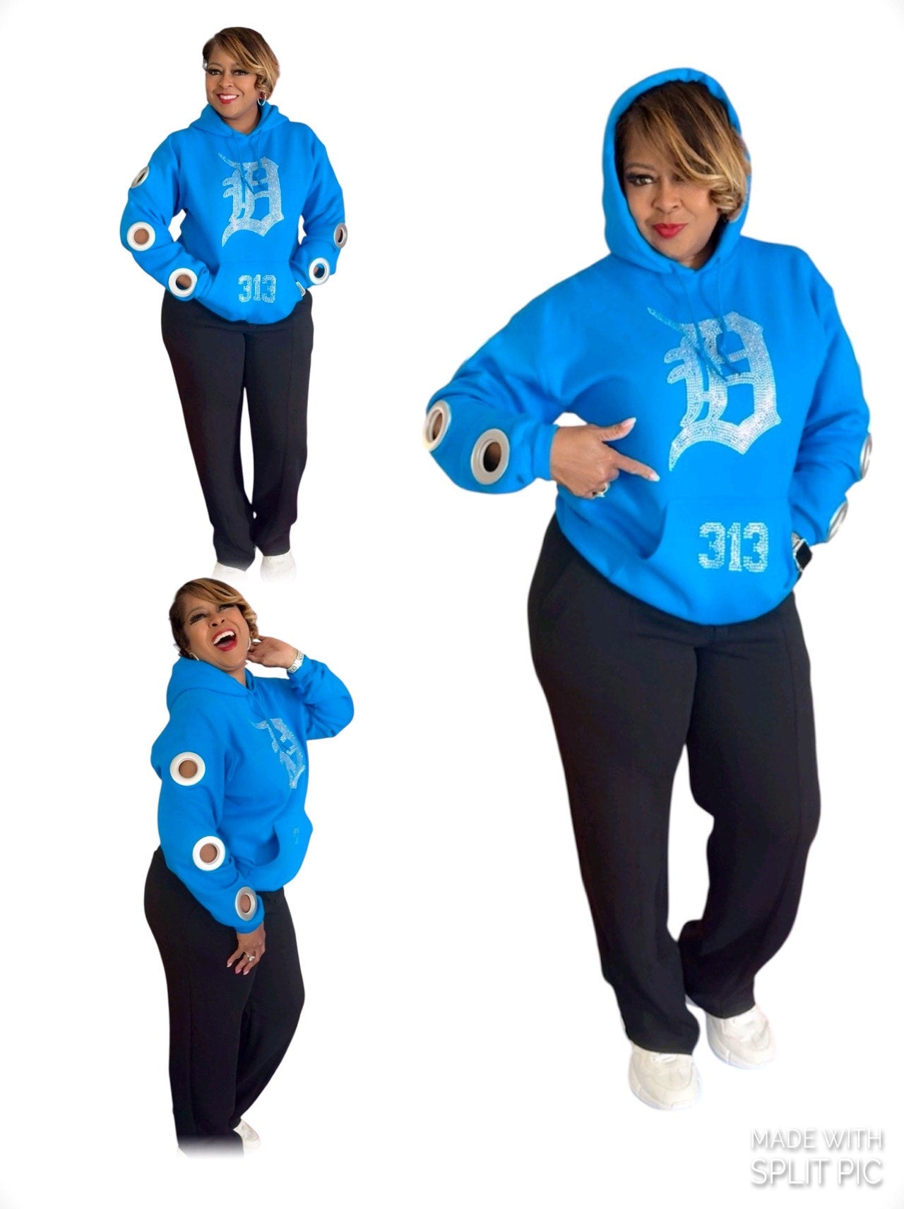 Honolulu Blue Bling Hoodie