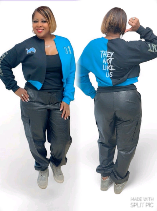 Color Block Cropped Cardigan