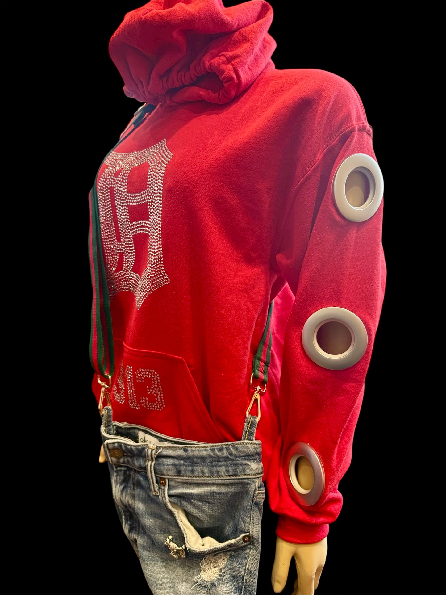 “Holy” Bling Hoodie Red
