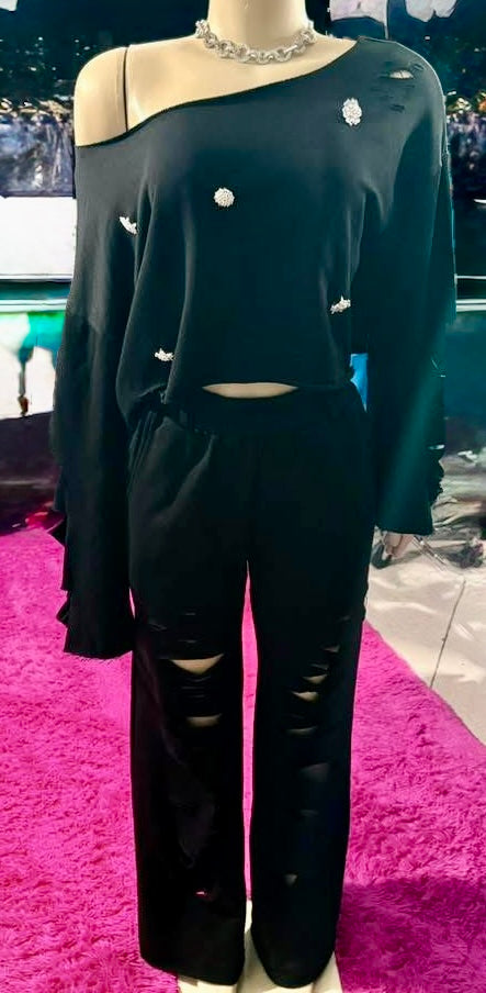 French Terry Distressed Set