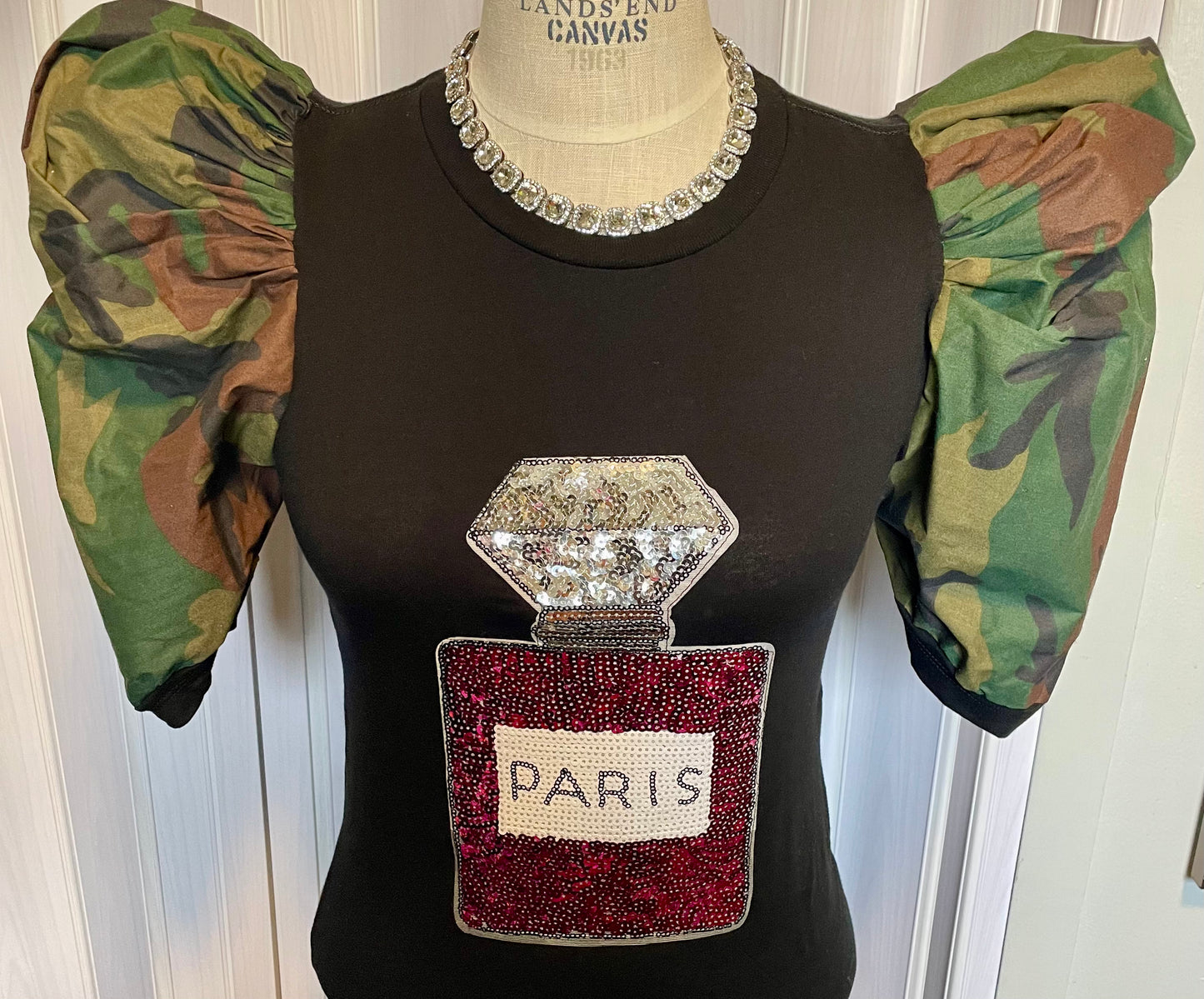 Camo Puffy Sleeve Paris