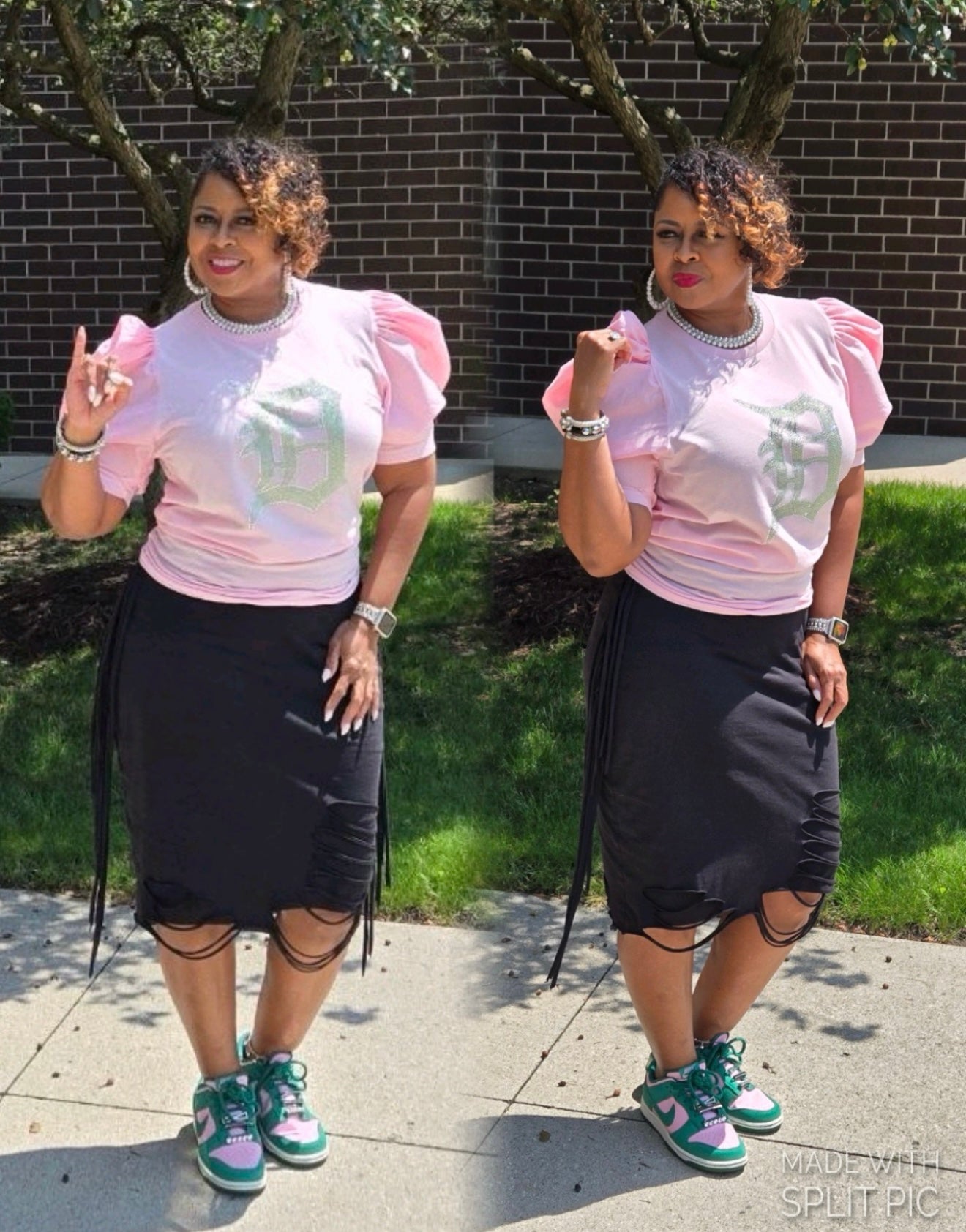 Pink Puffy Sleeve Tee