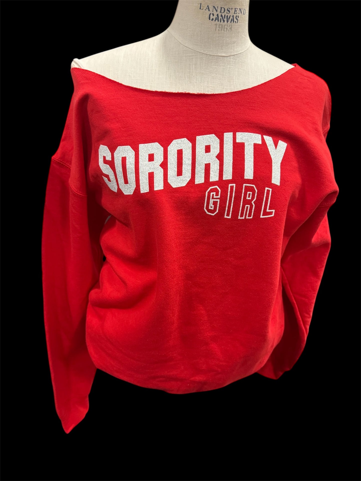 Sorority Girl Off Shoulder Sweatshirt