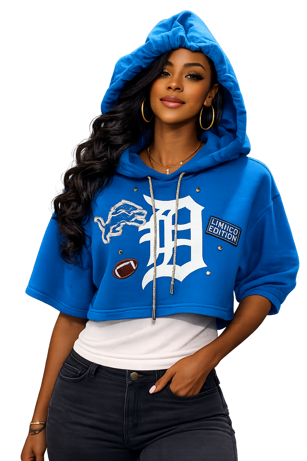 Crop Short Sleeved Hoodie