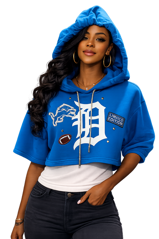Crop Short Sleeved Hoodie