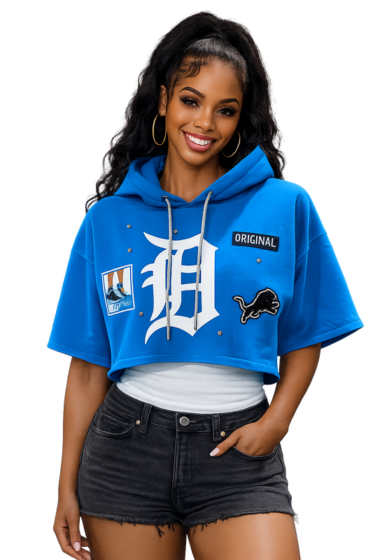 Crop Short Sleeved Hoodie