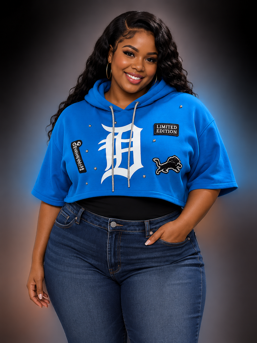 Crop Short Sleeved Hoodie